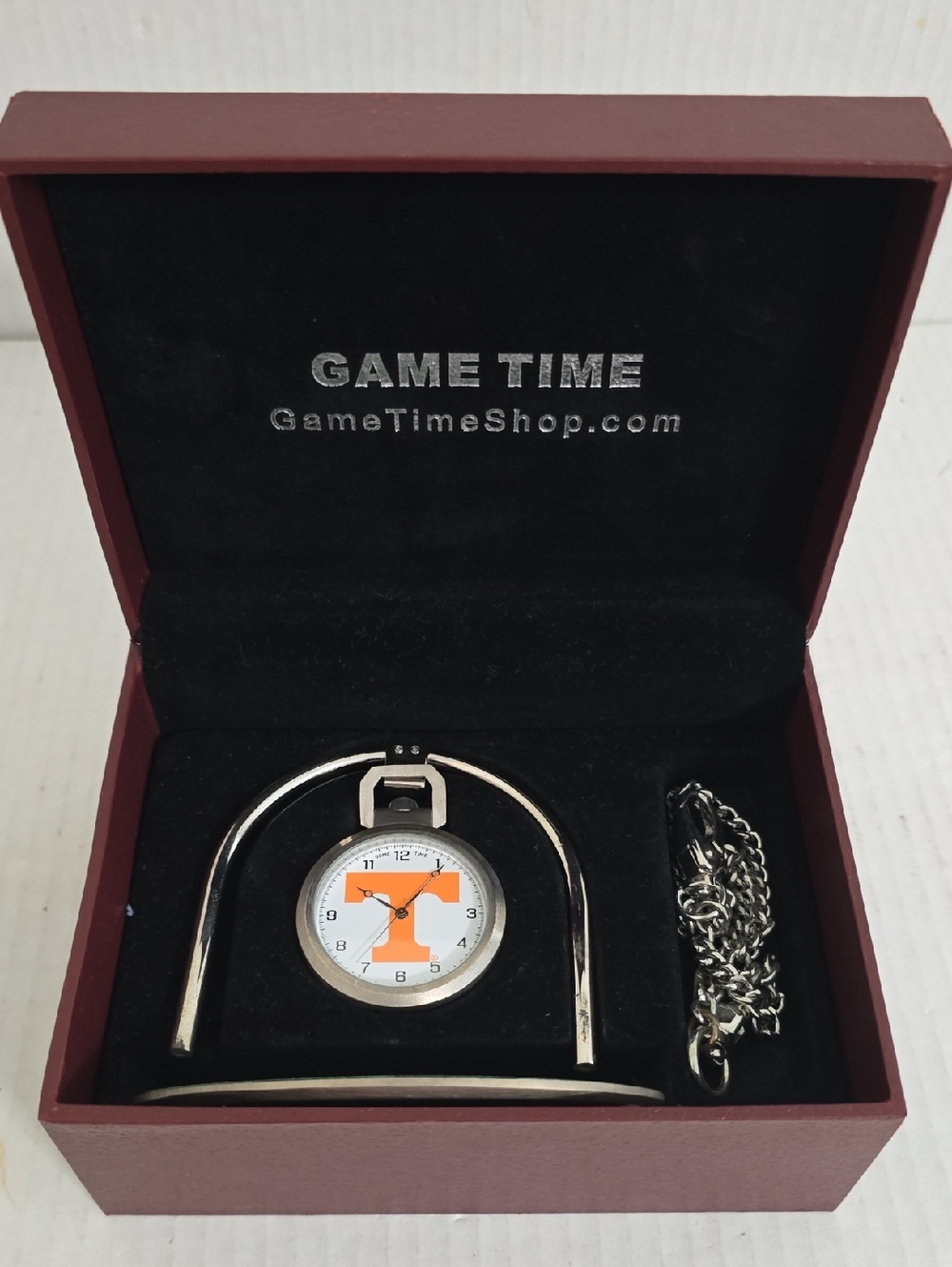 Game Time Tennessee Pocket Watch with Stand In Display Box